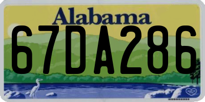 AL license plate 67DA286