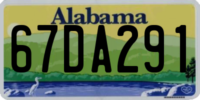 AL license plate 67DA291