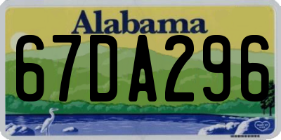 AL license plate 67DA296