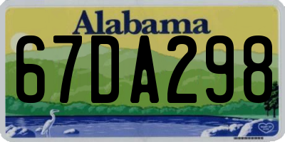 AL license plate 67DA298