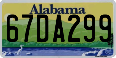 AL license plate 67DA299
