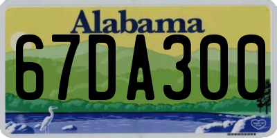 AL license plate 67DA300