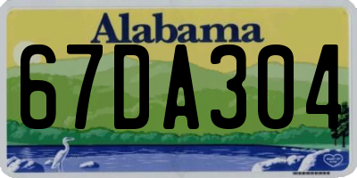 AL license plate 67DA304