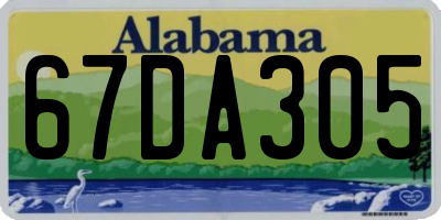 AL license plate 67DA305