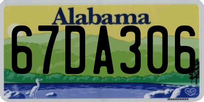 AL license plate 67DA306