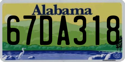 AL license plate 67DA318