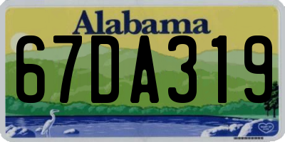 AL license plate 67DA319