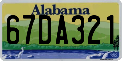AL license plate 67DA321