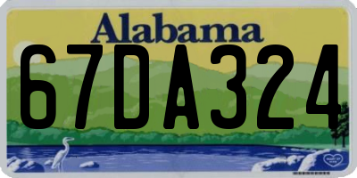 AL license plate 67DA324