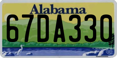 AL license plate 67DA330