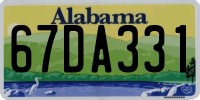 AL license plate 67DA331