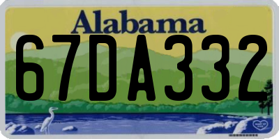 AL license plate 67DA332