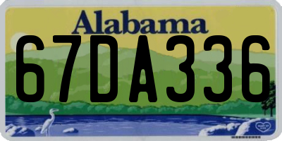 AL license plate 67DA336