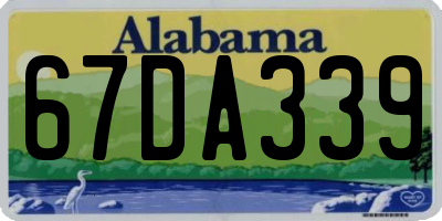 AL license plate 67DA339