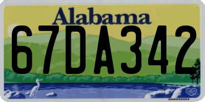 AL license plate 67DA342