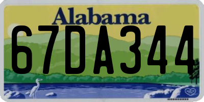 AL license plate 67DA344