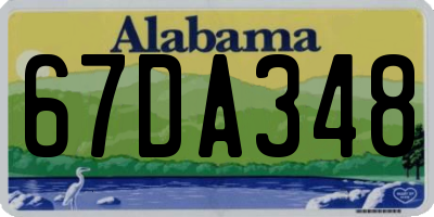 AL license plate 67DA348