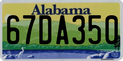 AL license plate 67DA350