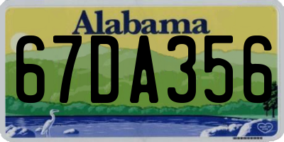 AL license plate 67DA356