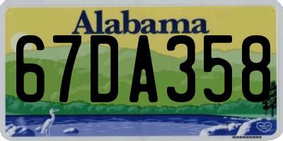 AL license plate 67DA358