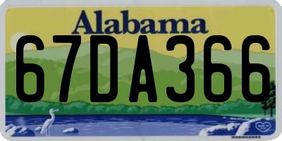 AL license plate 67DA366