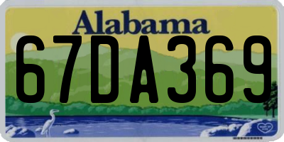 AL license plate 67DA369