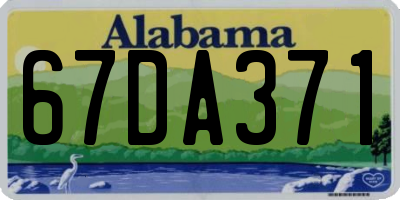 AL license plate 67DA371