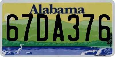 AL license plate 67DA376