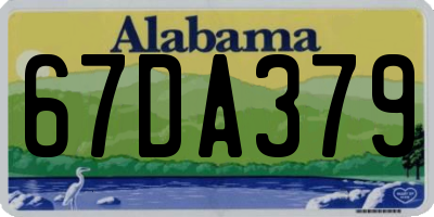 AL license plate 67DA379