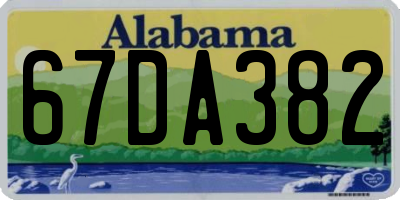 AL license plate 67DA382