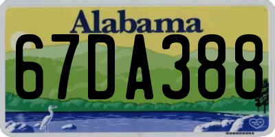 AL license plate 67DA388