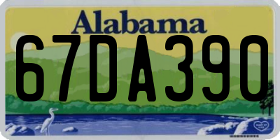 AL license plate 67DA390