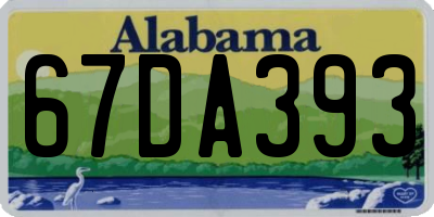AL license plate 67DA393