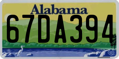 AL license plate 67DA394