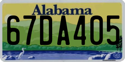 AL license plate 67DA405