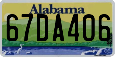 AL license plate 67DA406