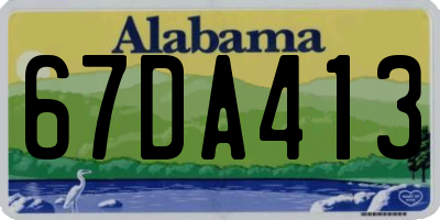 AL license plate 67DA413