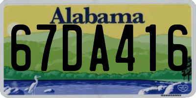 AL license plate 67DA416