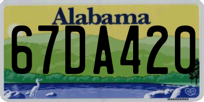 AL license plate 67DA420