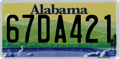 AL license plate 67DA421