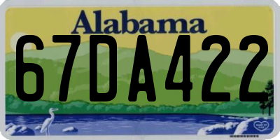 AL license plate 67DA422