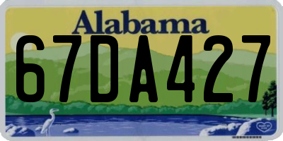 AL license plate 67DA427