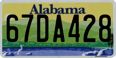 AL license plate 67DA428