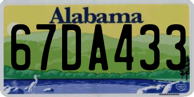 AL license plate 67DA433