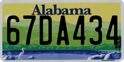 AL license plate 67DA434