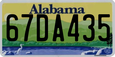 AL license plate 67DA435