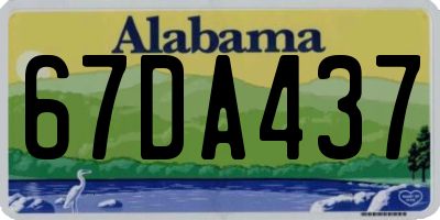 AL license plate 67DA437