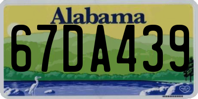 AL license plate 67DA439