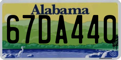 AL license plate 67DA440