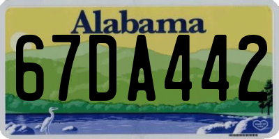 AL license plate 67DA442